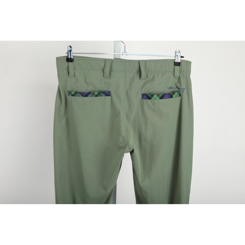 William Murray Pants Mens 34 Olive Green Straight Fit Golf Performance Stretch - Picture 5 of 16